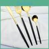 Set 4pcs Colorful Dinnerware Western Stainless Steel Cutlery Dinner Set Knife Fork Coffee Spoon Silverware Kitchen Tableware Set