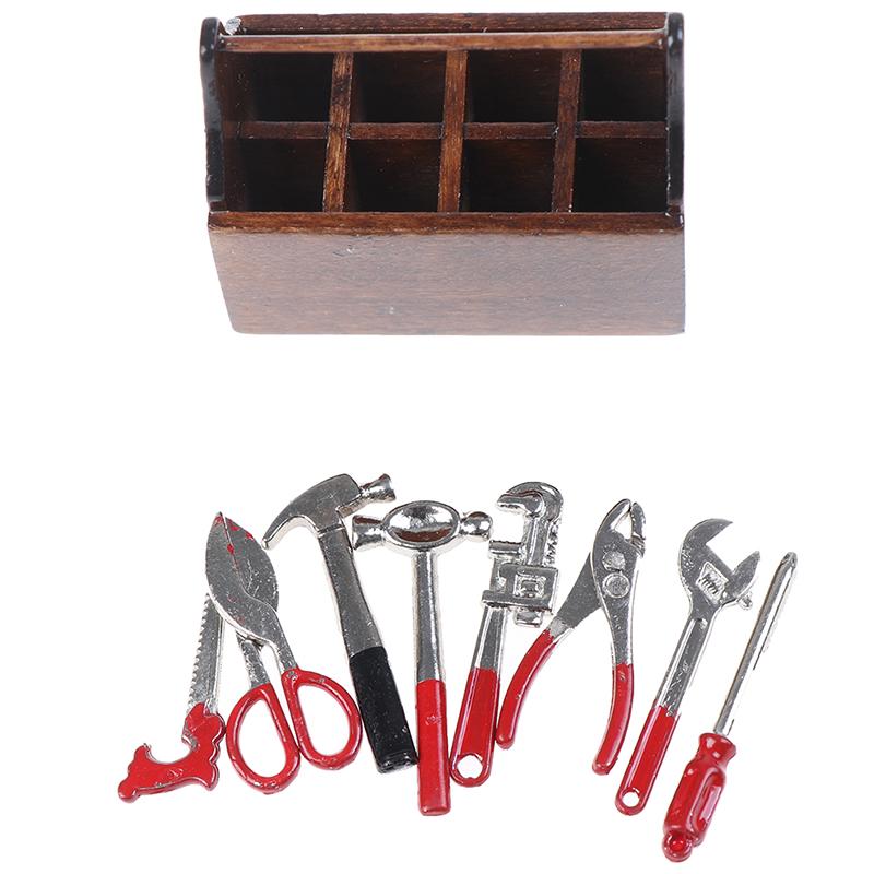 Mini Repair Tools Simulation Toolbox Model Toys for Doll House Decoration 1/12 Dollhouse Miniature Accessories