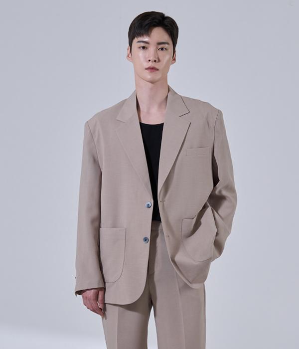 Hyoji [Summer] Customizable Semi-Overfit Suit Blazer (4 Colors)