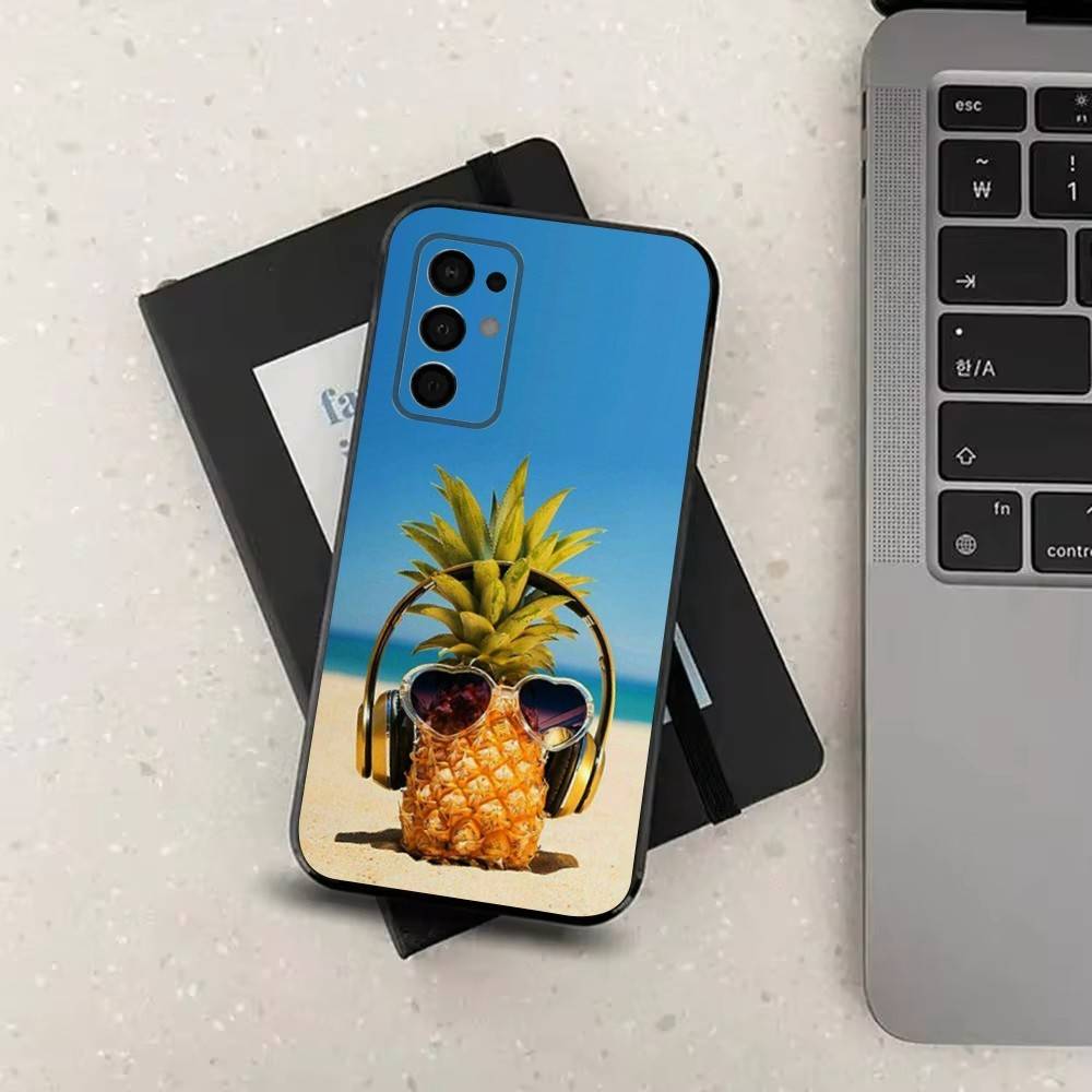 

Cute Pineappl Art Fruit Phone Case For Samsung Galaxy A73,31,8,9,53,32,72,41,J7,52,71,22,Note Soft Black Silicone Cover SamsungA30