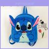 Cute Cartoon Kids Backpack Soft Little Girl Parent-child Bag Blue Canvas Urban Simple Style