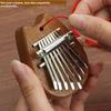 2Pcs 8 Keys Mini Kalimba Wooden Thumb Piano with Lanyard Portable Musical Instrument Cute Marimba for Travel Party Outdoors