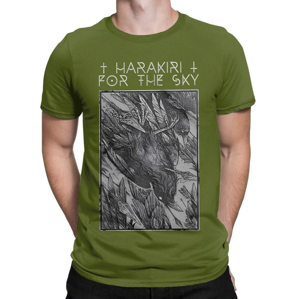 Funny Harakiri For The Sky Falling Bird T-Shirt Men O Neck Cotton T Shirts Band Short Sleeve Tee Shirt New Arrival Clothing