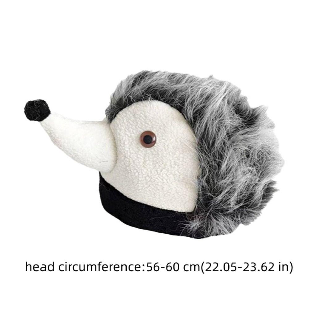 Photo Prop Dressing Up Hedgehog Hat Masquerade Unique Headgear Halloween Role Play Cute Cosplay Hat For Carnivals