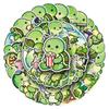50 Cartoon Googly-Eyed Turtle Stickers - Cute Waterproof Animal Decals for Phones, Laptops, and Water Bottles