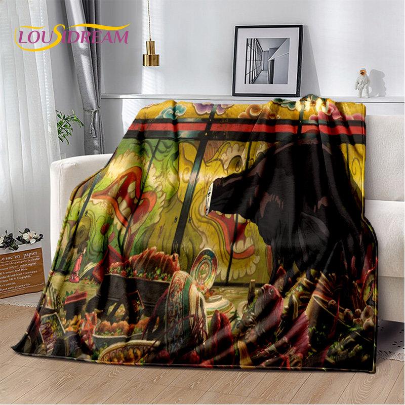 Spirited Away Cartoon Anime Soft Plush Blanket,Flannel Blanket Throw Blanket for Living Room Bedroom Bed Sofa Picnic Cover Kids