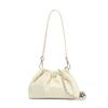 Small gold ball chain pleated cloud bag portable shoulder underarm bag black leather design niche messenger bag