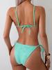 European & American Women's Sexy Solid Color Two-Piece Bikini Swimwear