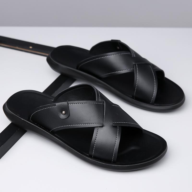 Summer New Men Flip-flops Sandals American Casual Anti-slip Breathable Outdoor Beach Sandals Sizes 38-48 Men Slippers