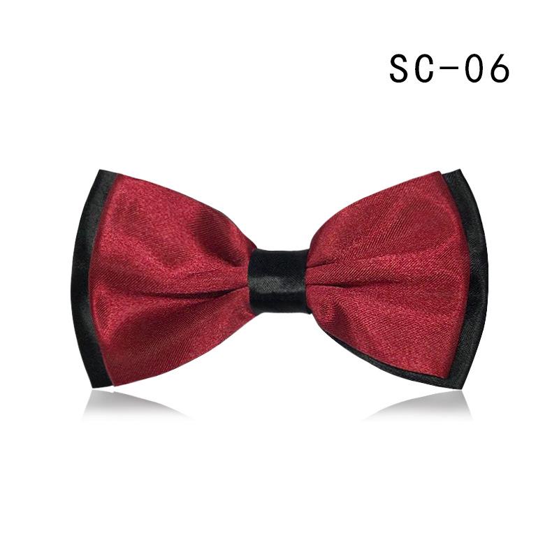 Double Layer Two-Color Bow Tie for Men and Women - Formal Professional Style