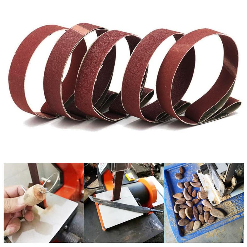Replacement Sanding Endless Belts 25mm 762mm Grit Options Belts, Sandpaper, (15-Pack) - Wide, Circumference, #60, #80, #120, #180, #240, #320, #600,