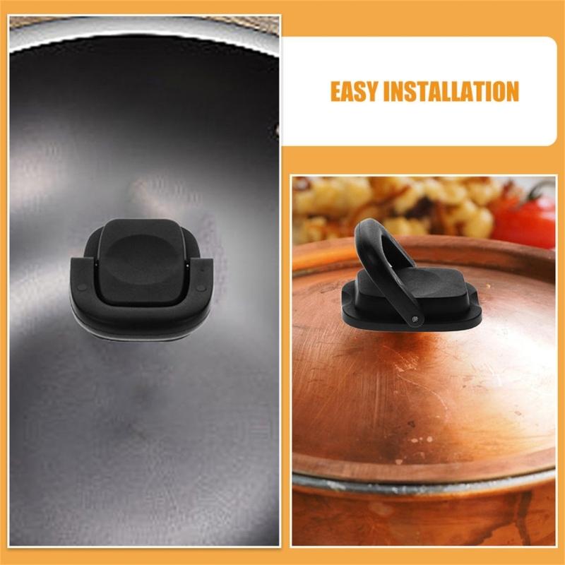 Foldable Heat Resistant Pot Lid Handle With Easy Grip and Lift Design For Pot Frypans Cookware Replacement Part