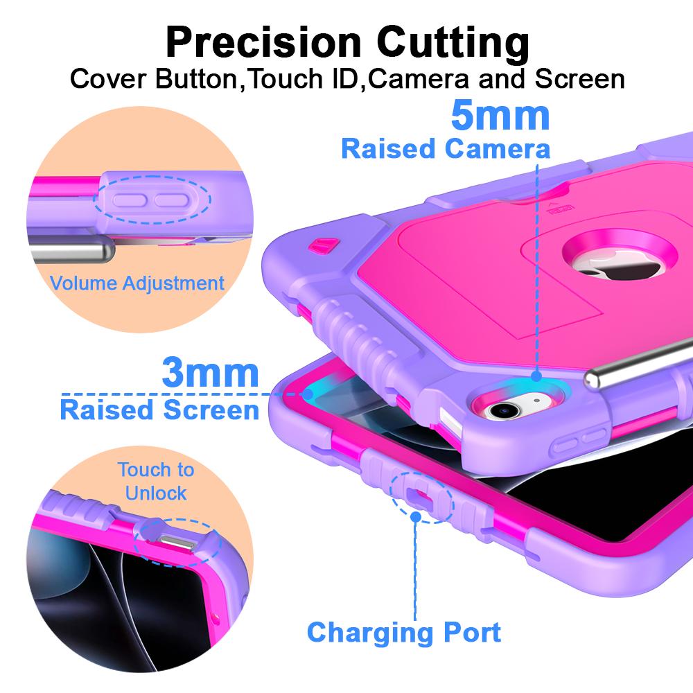 Rugged Case Universal for IPad A16 2025 11th 10.9 2022 10th Gen. A3354 A3355 A3356 A2757 A2777 A2696 Heavy Duty Kickstand Cover
