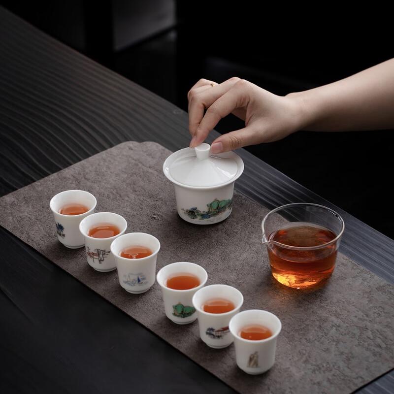 Xiamen Sea Garden Ceramic Gaiwan Tea Set