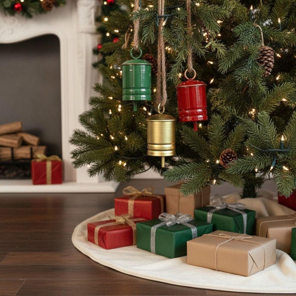 Exquisite Christmas Bell Pendant Creative Metal Hanging Bells Christams Cow Bells Home Door Decor