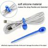 Silicone Reusable Cable Wire Organizer, Storage Holder Bag Ties Cord Management Zip Tie Twist, Multifunctional Bag Clip Food Sav