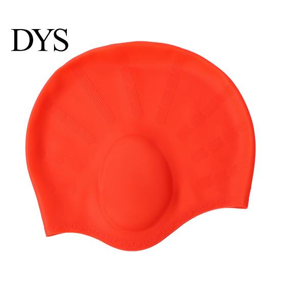 Braided Hair Swim Cap Adults Silicone Swimming Cap, Waterproof Non-slip Elastic Pool Hat, Men Lightweight Women Ear Protection Bathing for Short Long