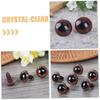 20 Pieces Safety Eyes Plastic Brown for Amigurumi Plush Toy Crafting with Sparkling Gloss and Realistic Look for DIY Teddy Bears and Stuffed Animals