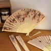 Plastic Chinese Japanese Folding Fan Colorful Folding Fan Decorative Portable Photo Props  Outdoor