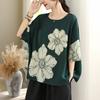 DIMANAF 2026 Summer Plus Size New T-Shirt Women Print Loose Casual O-Neck Casual Lady Tops Tees Shirts Oversize