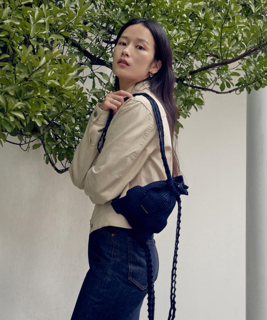 Pleatsmama Mini Bow Backpack Midnight