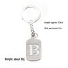 Pendentif Porte-clés 26 Lettres en Acier Inoxydable Creux - Polyvalent pour Sac à Dos, Voiture, Plaque Militaire