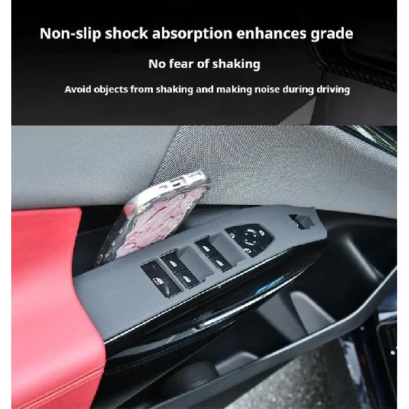 For BMW X3 G45 2025 Car Door and Window Button Lift Panel Anti-scratch and Dust-proof Silicone Storage Pad Accessories