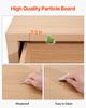 VEVOR 6 Fluted Drawer Dresser, Wooden Chest of Drawers with Sliding & Anti-tip Device, Modern Minimalist Dresser Chest