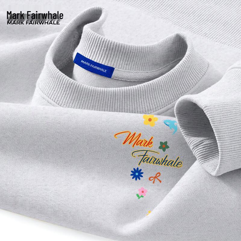 MARK FAIRWHALE Men's Loose-Fit Graphic Crewneck Sweatshirt