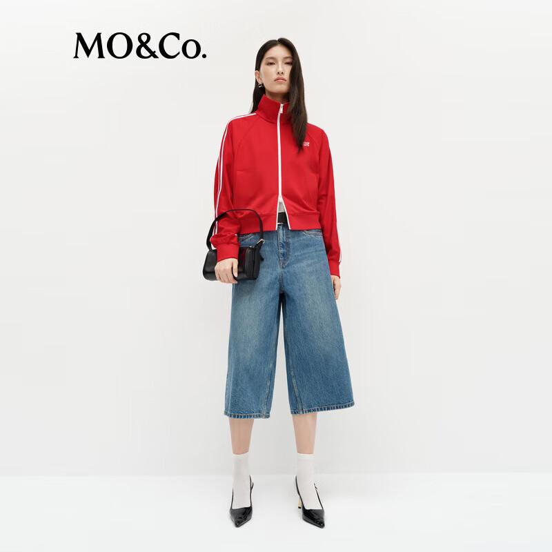

MO&Co. Женская короткая куртка в стиле ретро спорт, колор-блок M