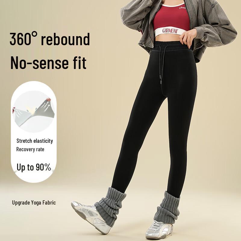 Mao Ren Women's Warm Drawstring Stirrup Leggings