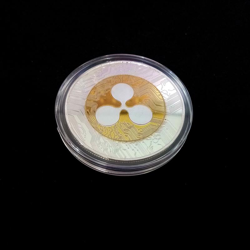 1 Pcs Plated Ripple Coin Xrp Crypto Commemorative Ripple Xrp Collectors Coin