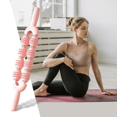 Multifunction Yoga Massage Stick Anti Cellulite Fascia Stick Roller Ball Massage Stick  Calves