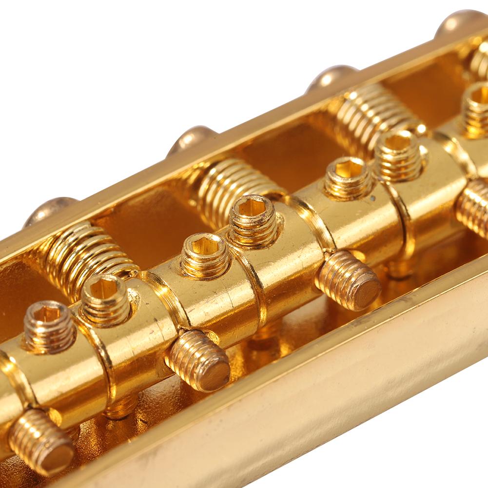 6 String Adjustable Threaded Saddle Guitar Bridge Set for JM Jazzmaster Parts