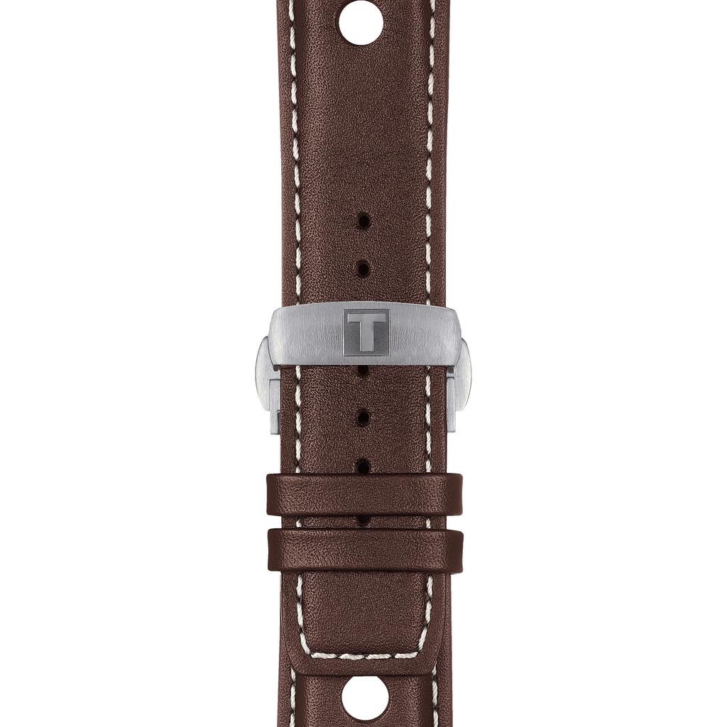 Tissot Ceas Bărbați Fashion cu Curea de Piele cadran Albastru T124.427.16.041.00