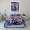 Colorful dragon with crystals. Bedding sets Duvet cover sets Duvet covers Pillowcases(1 * Duvet Cover 2 * Pillowcases without duvet insert)