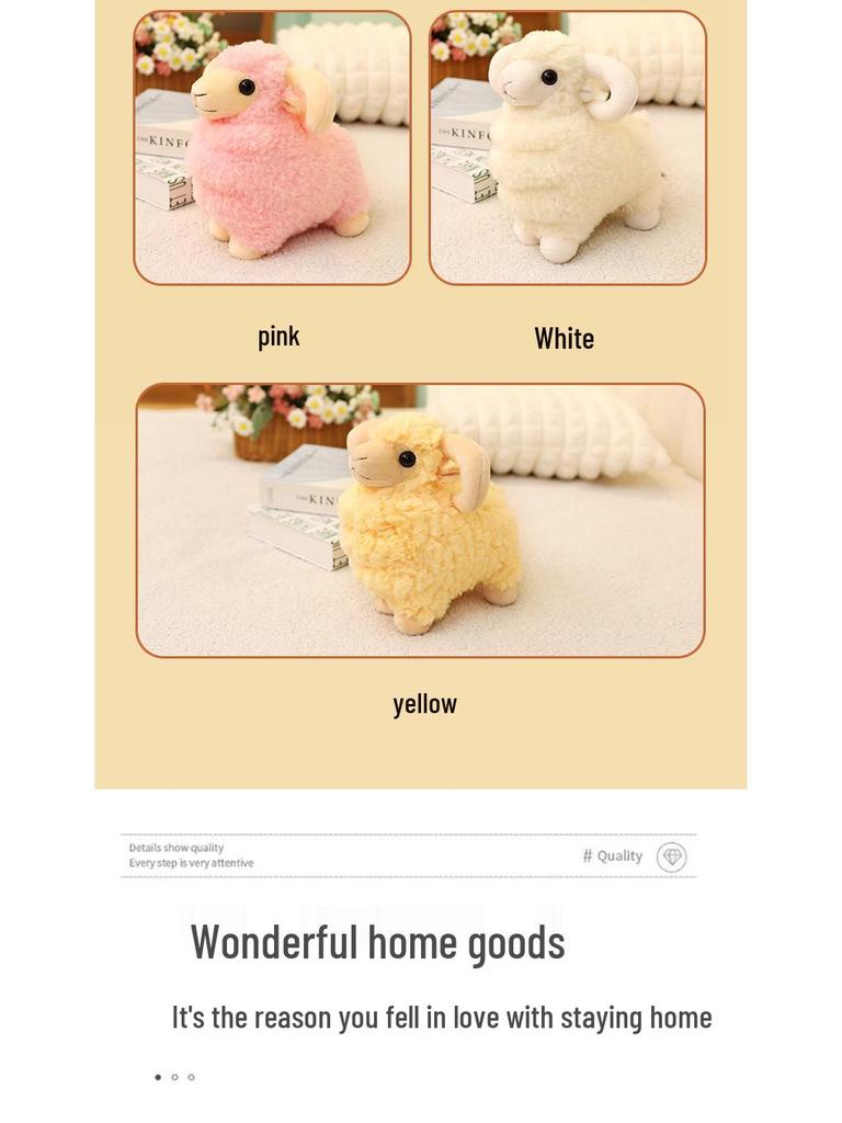 Little Lamb Goat Plush Toy - Soft Simulation Cloth Doll and Pillow Gift