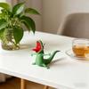 3D tištěná figurka ještěrky Vtipná ozdoba s meme ještěrkou Stolní zelená ještěrka Sběratelský předmět na stůl Dekorace do obývacího pokoje Ložnice
