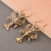 Pure Brass Artificial Lobster Miniature Figurines Vintage Ornament Fish Tank Landscaping Ornaments Office Desktop Decor Ornament