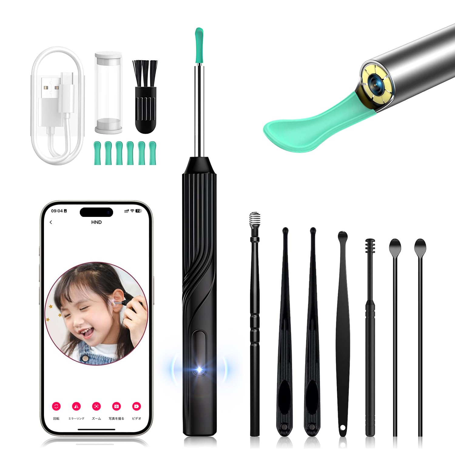 

в отрасли в Ухочистка с камерой Lupsty Ухочистка Камера 12 миллионов качество изображения Ухочистка с функцией инверсии объектива камеры Чистка ушей Камера