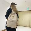 Color Solid Simple Letter Decoration Student Leisure Backpack School For
