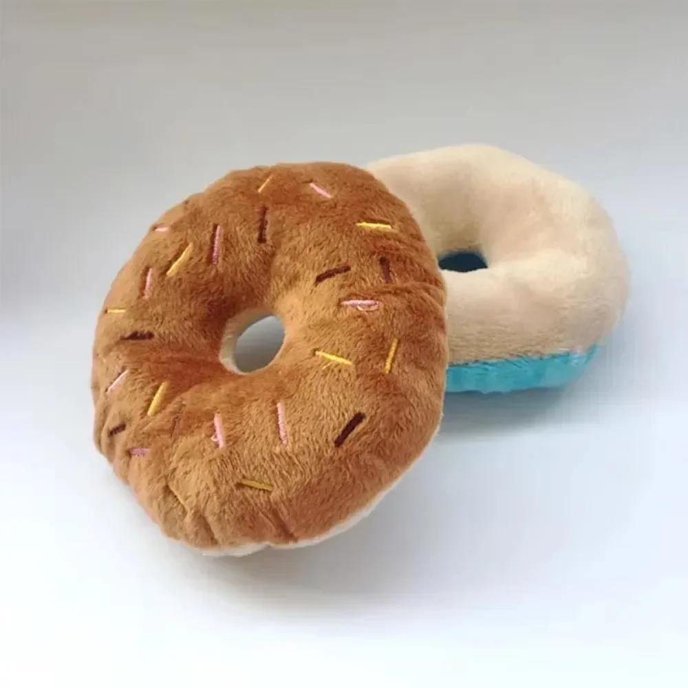 Morbidi Ciambelle Peluche Giocattoli per Animali Domestici per Cani Giocattolo da Masticare Cucciolo Carino Giocattoli Sonori Squeaker Cucciolo Divertente Cane Piccolo Medio Interattivo