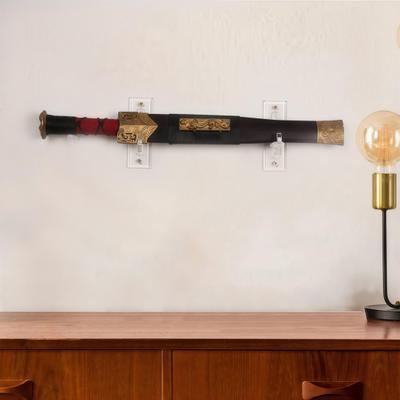 Yousheng Wall Mount Lightsaber Stand Samurai Cutter Holder Lightsaber Display Stand Support All Swords Sabers for Collectors Home Wall Decoration