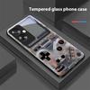 Konsola do gier Dla Oppo A79 5G 58 78 74 60 4G Reno 11F Realme GT 6 11 Note 50 10 C55 X2 Szkło Hartowane Czarne Etui na Telefon