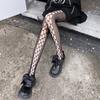 JK Lolita garter stockings, trendy black stockings, summer thin Japanese retro over-the-knee long ripped stockings for women