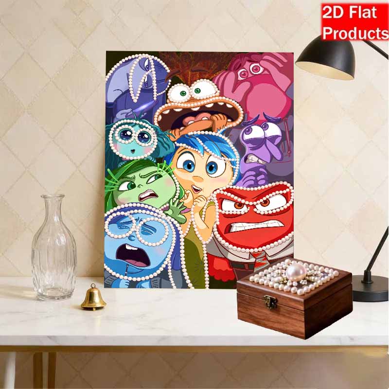 Disney Pearl Painting Inside Out Creative Dot Diamond Art Painting 5D DIY Pearl Embroidery Mosaic Cross Stitch Kit Home Decor