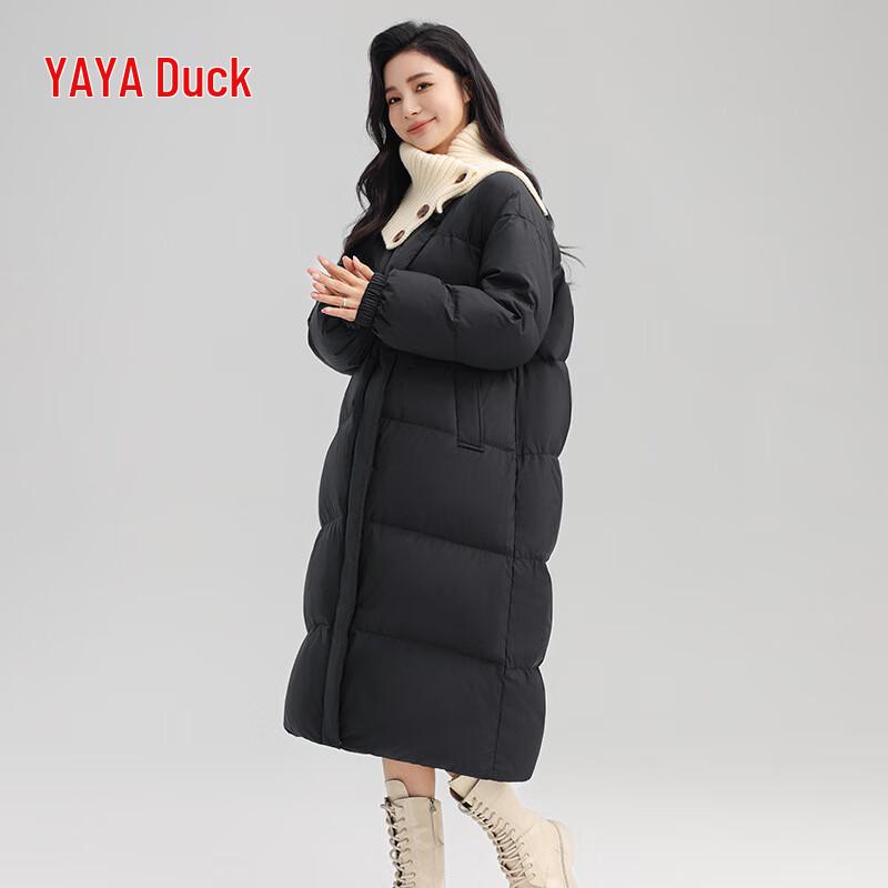 YAYA 2024 Women's Long Fashion Lapel Down Jacket