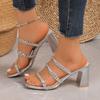 Mode Damen Anti-Rutsch High Heels Sandalen Damen Offene Zehen Designer Schuhe Trend Outdoor Mode Sandalen 2025 Neue Sommerschuhe für Damen