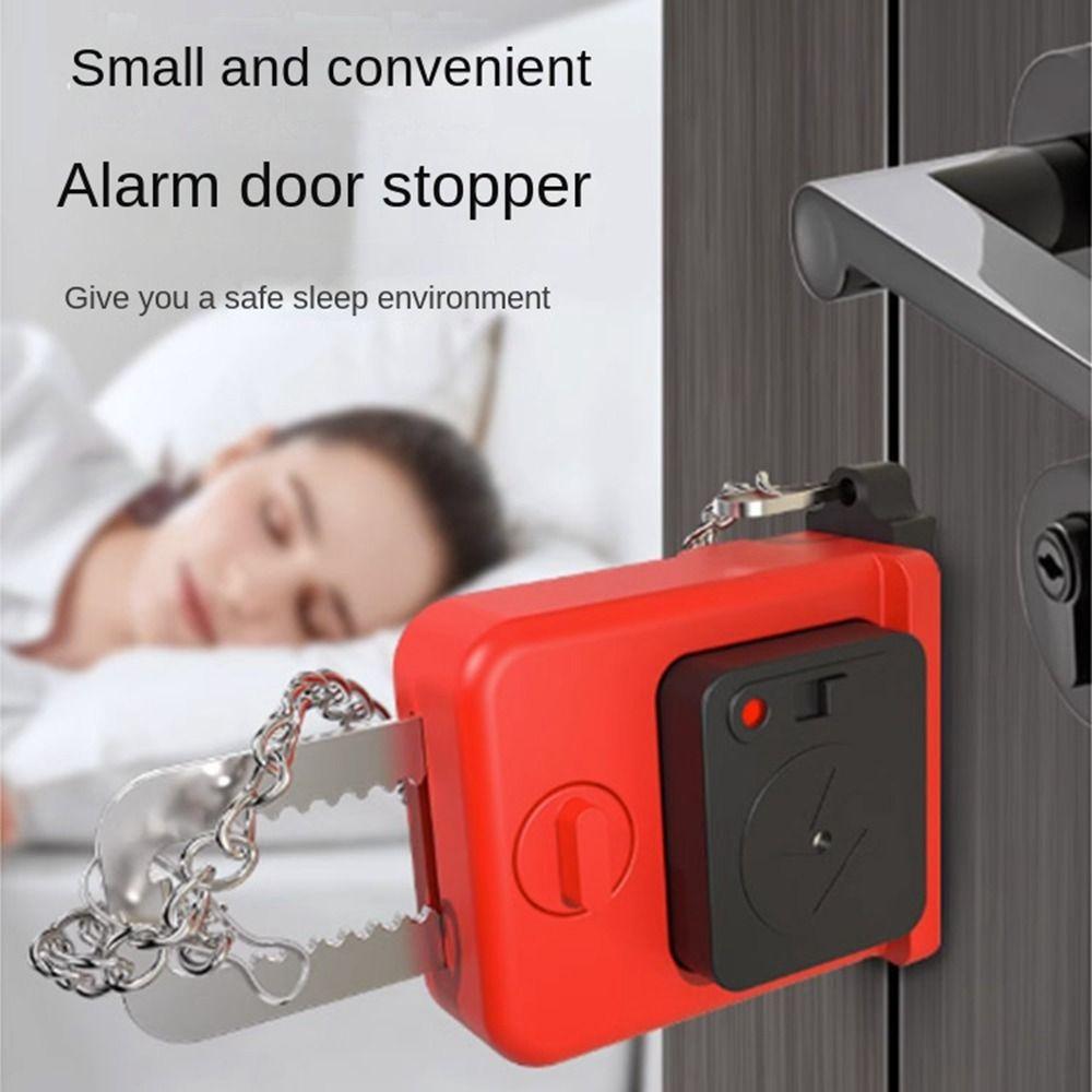 Adjustable Door Lock Alarm Anti-theft Burglar Alarm New Safety Home Latch  Traveling