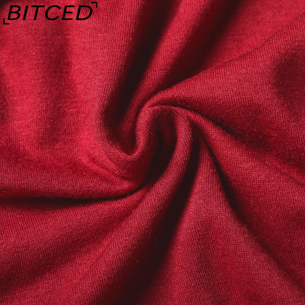 BITCED Plus Size Solid Color Casual Resort Dress Tie-Detail Resort V-Neck Midi Dress